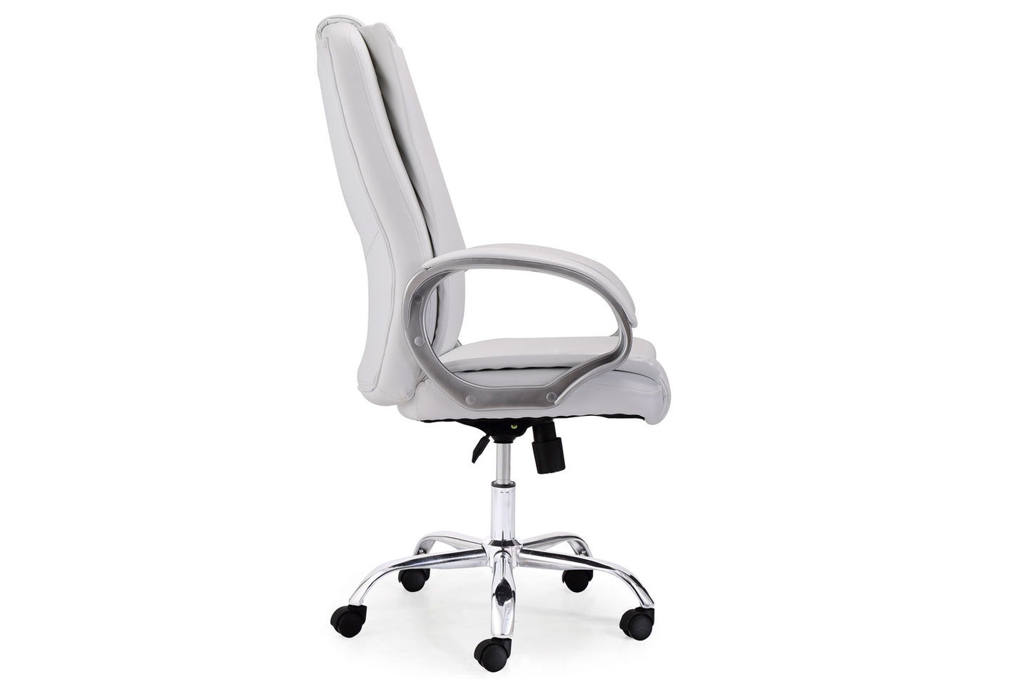 SILLÓN GIRATORIO ATLAS SÍMIL PIEL BLANCO