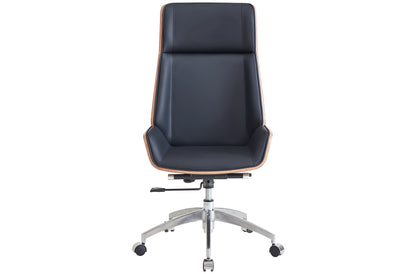 SILLON GIRATORIO ULRICH SIMIL PIEL NEGRO