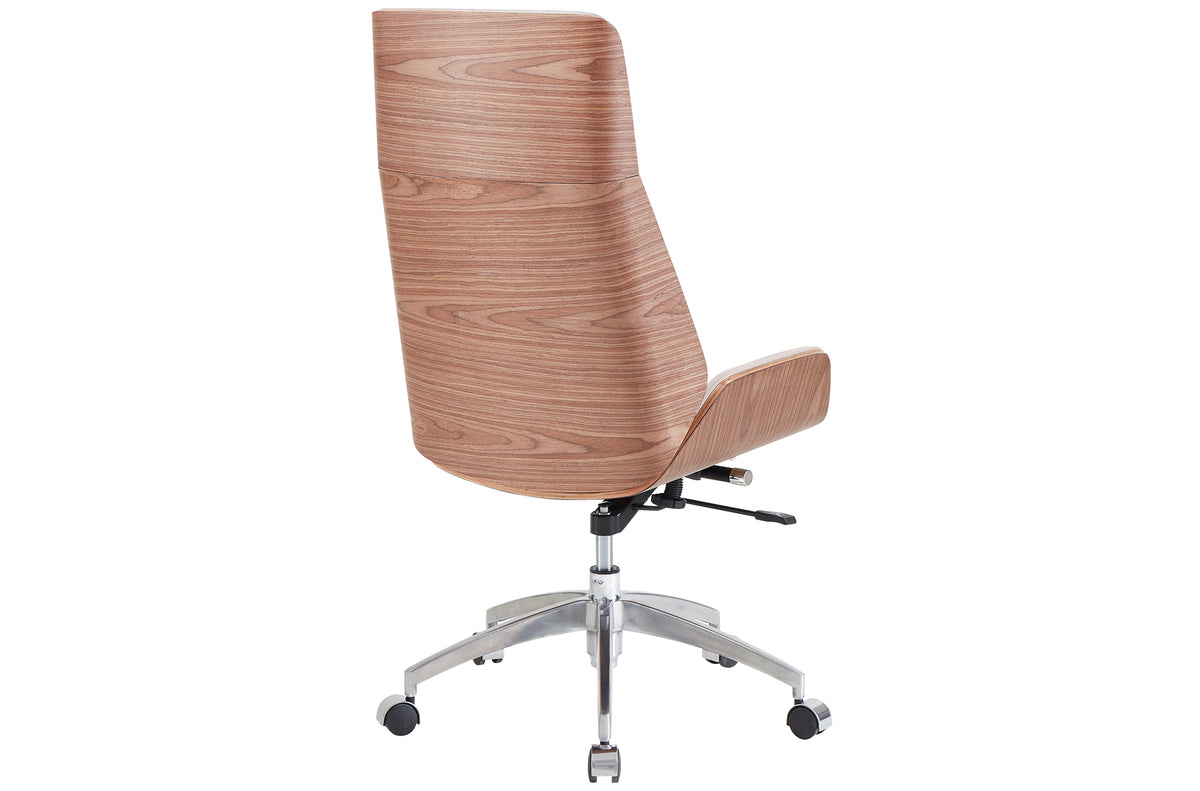 SILLON GIRATORIO ULRICH SIMIL PIEL BLANCO CREMA.