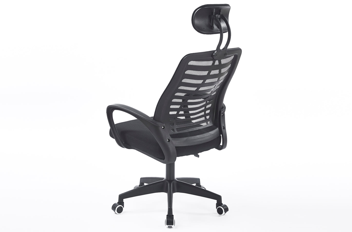 SILLON GIRATORIO CON REPOSACABEZAS KNECK RED TRANSPIRABLE NEGRO