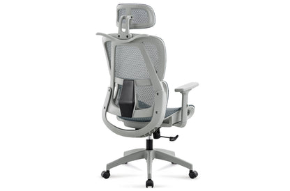 PACK x4 - SILLA COMEDOR HERMES TEJIDO GRIS / OAK