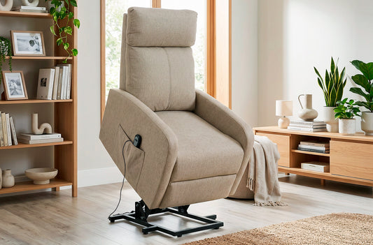 Sillon relax elevador Life tejido beige