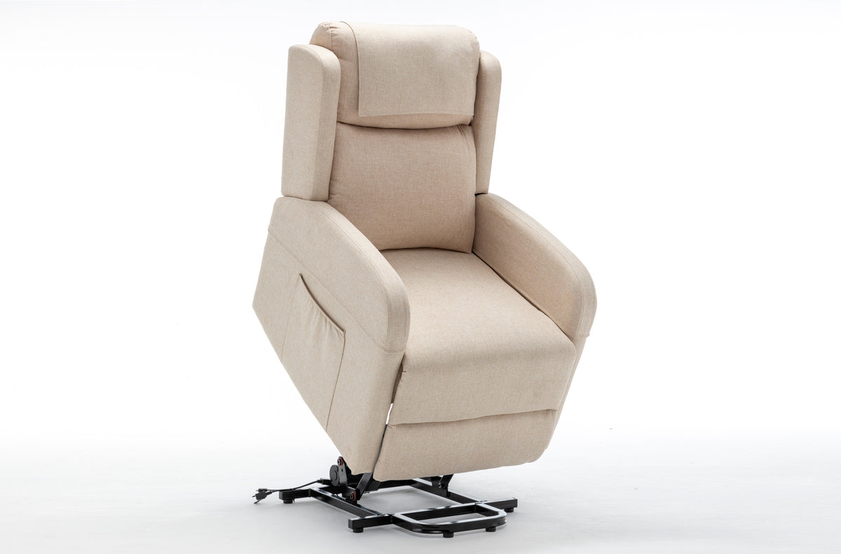 Sillon Relax Elevador Plus Tejido Beige