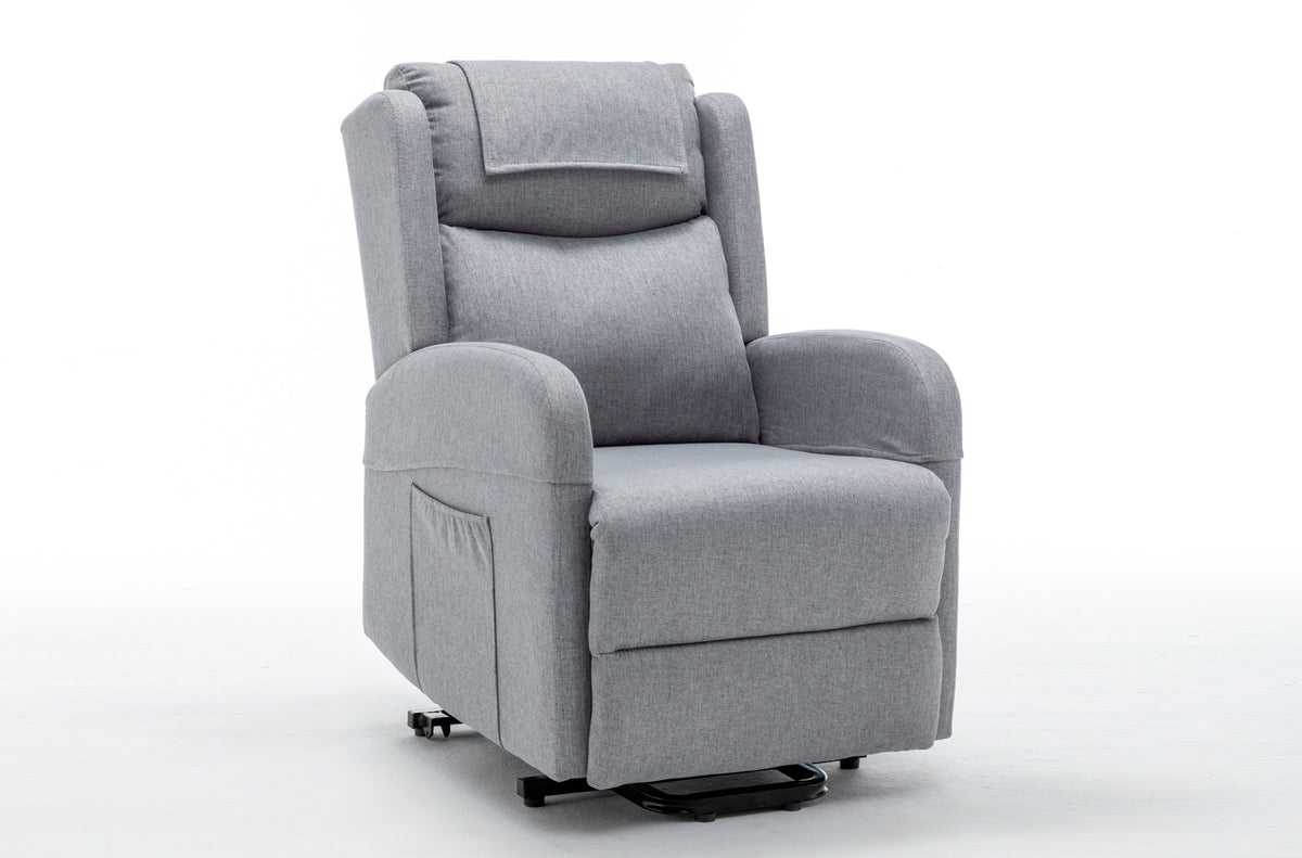 Sillon Relax Elevador Plus Tejido Gris