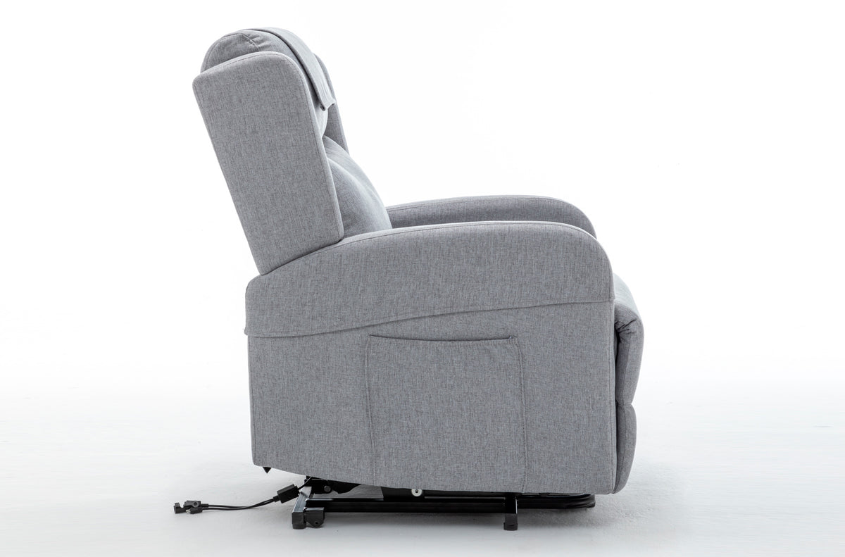 Sillon Relax Elevador Plus Tejido Gris
