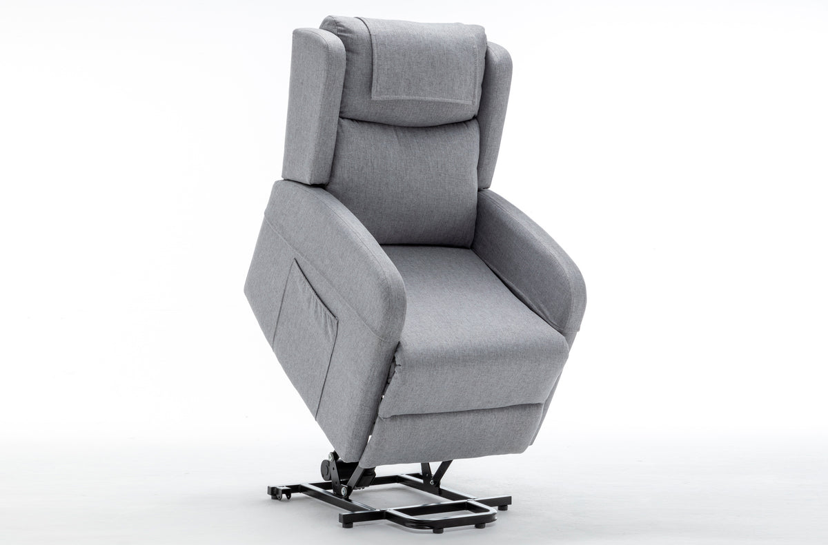 Sillon Relax Elevador Plus Tejido Gris