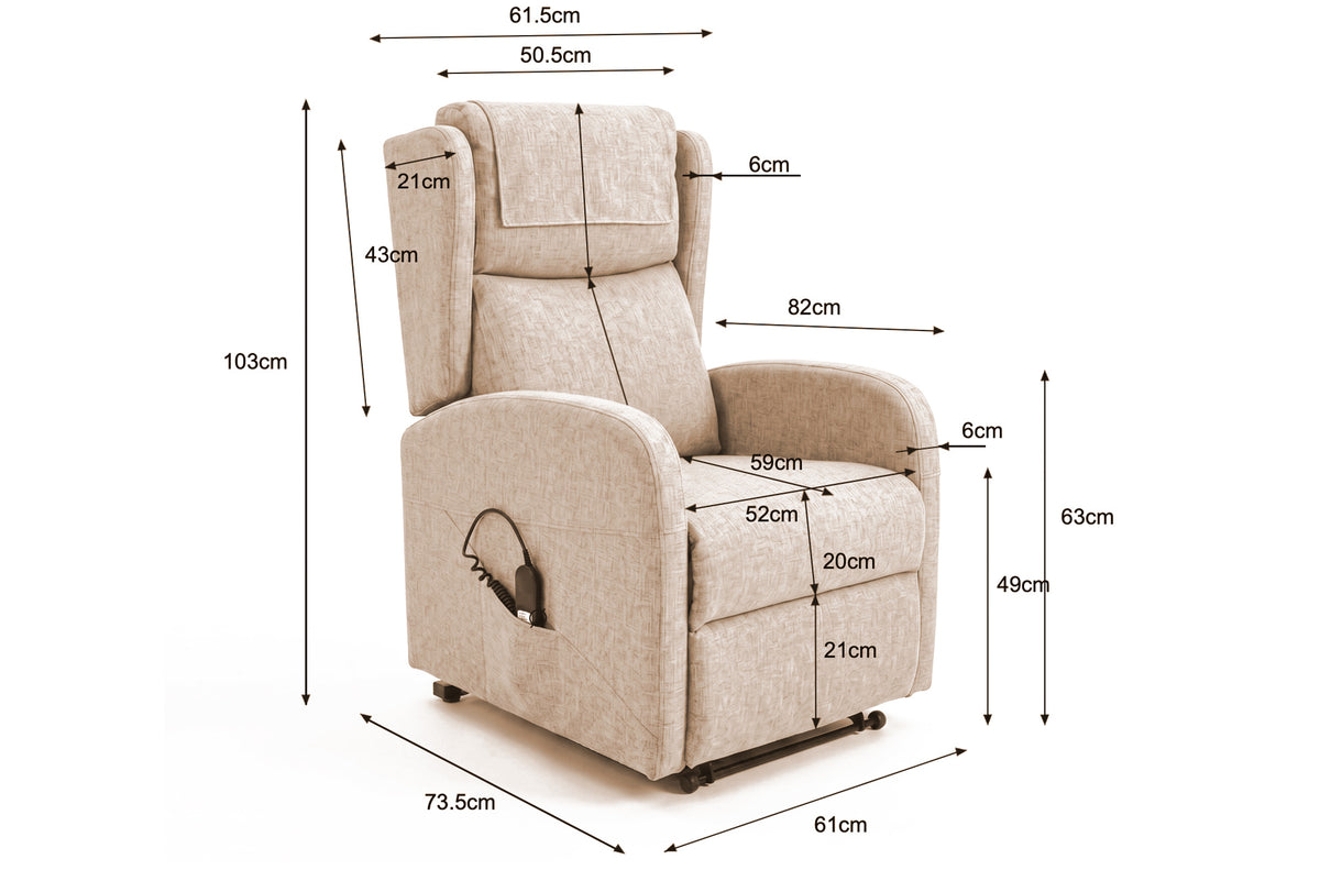 Sillon Relax Elevador Plus Tejido Gris