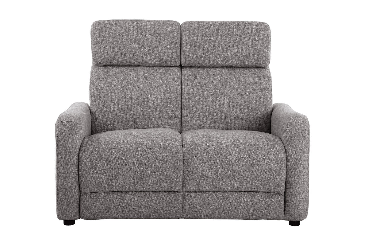 Sofa Relax 2 Plazas Fijas Pilot Tejido Leo Gris