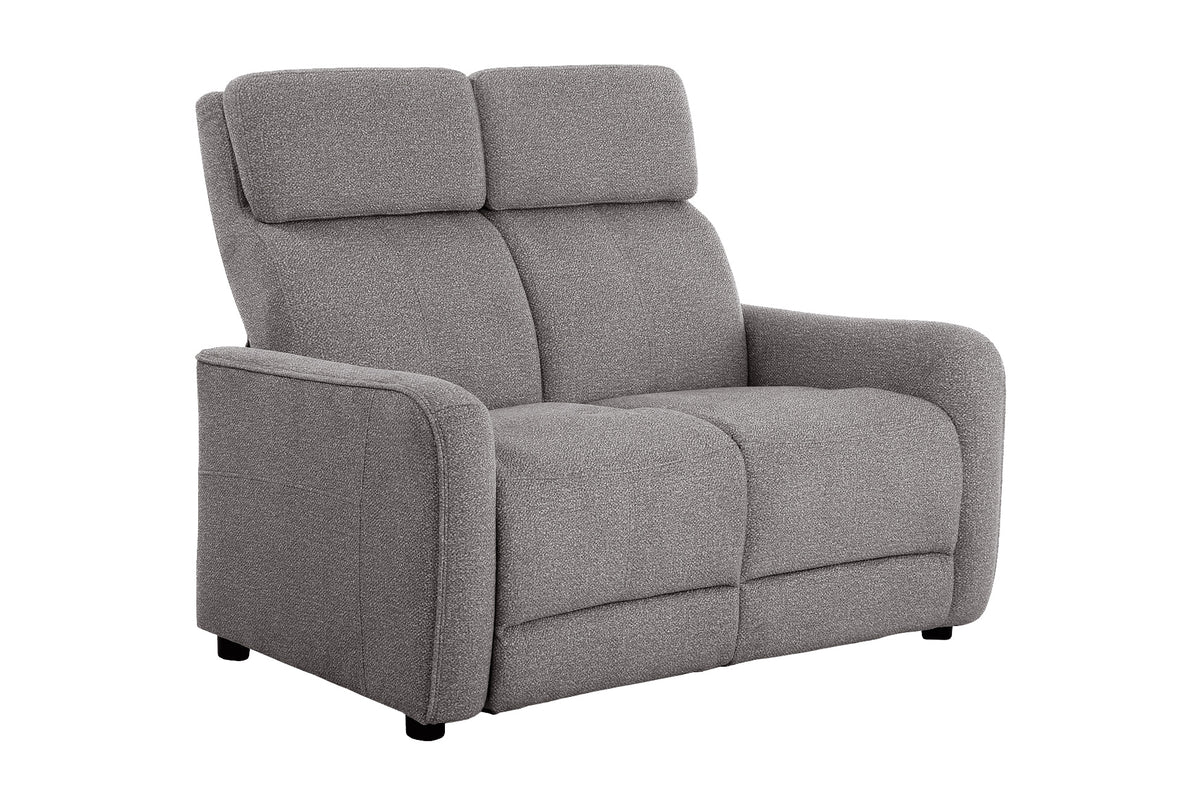 Sofa Relax 2 Plazas Fijas Pilot Tejido Leo Gris