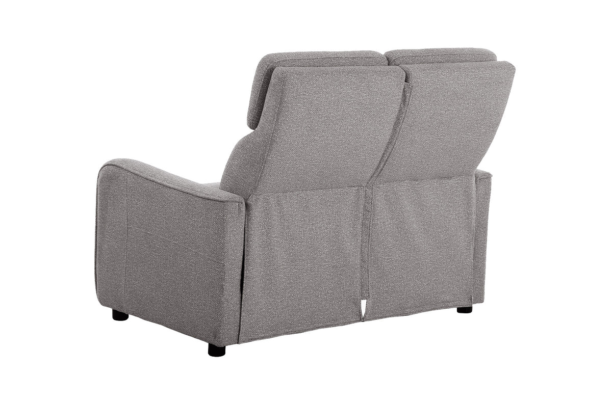 Sofa Relax 2 Plazas Fijas Pilot Tejido Leo Gris
