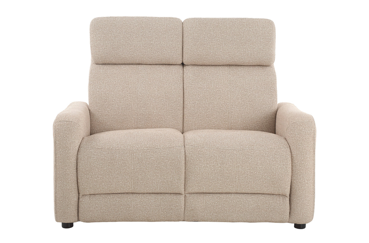 Sofa Relax 2 Plazas Fijas Pilot Tejido Leo Beige