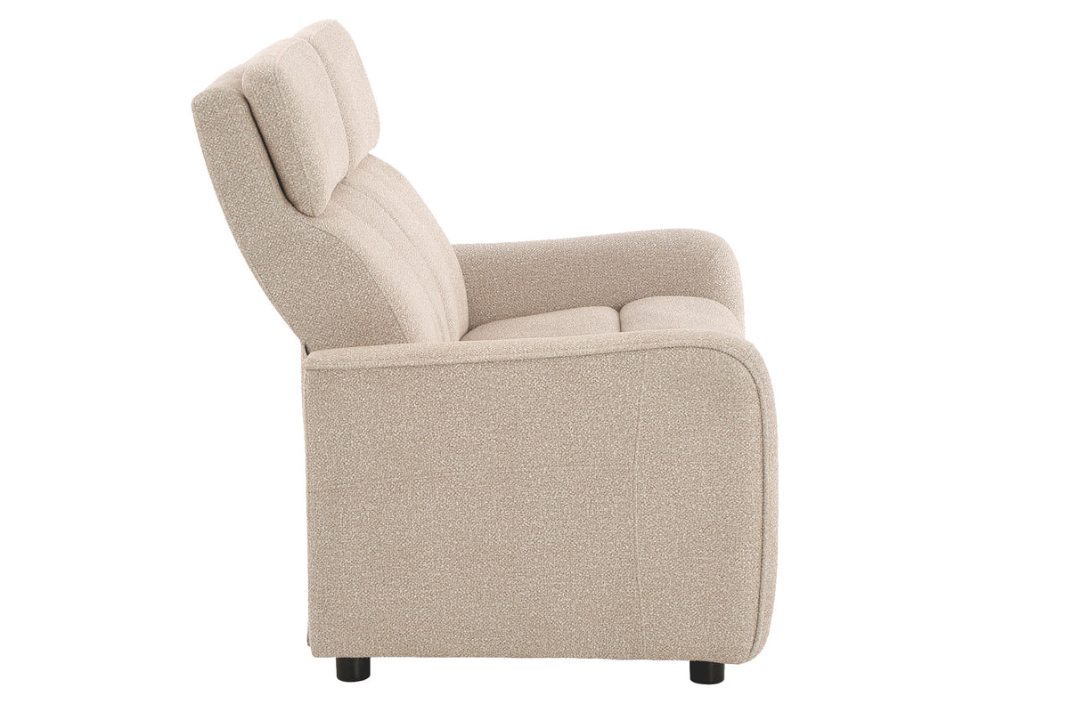 Sofa Relax 2 Plazas Fijas Pilot Tejido Leo Beige