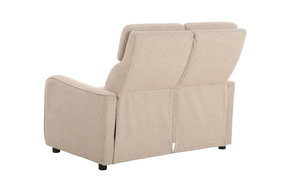 Sofa Relax 2 Plazas Fijas Pilot Tejido Leo Beige