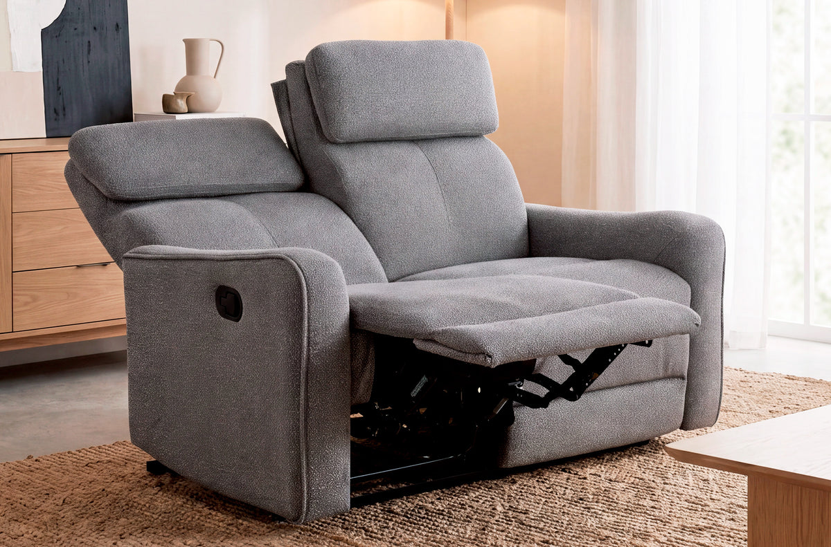 Sofa Relax 2 Plazas con 2 Relax Manuales Pilot Tejido Leo Beige