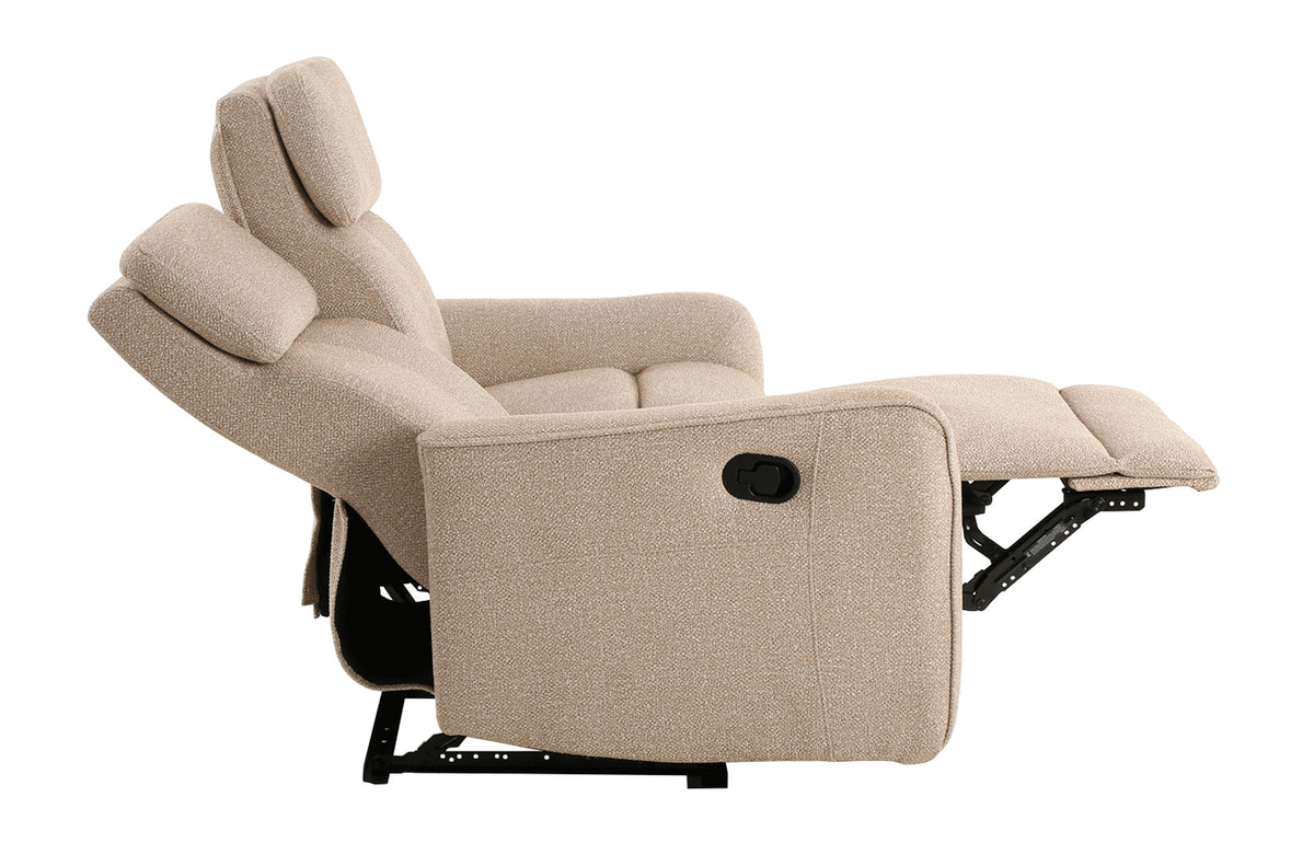 Sofa Relax 2 Plazas con 2 Relax Manuales Pilot Tejido Leo Gris