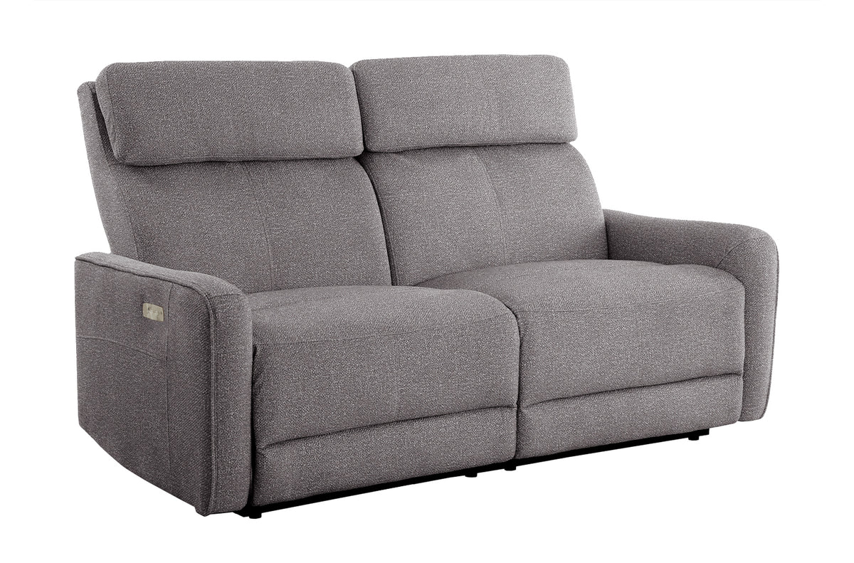 Sofa Relax 3 Plazas con 2 Relax Electricos Pilot Tejido Leo Gris