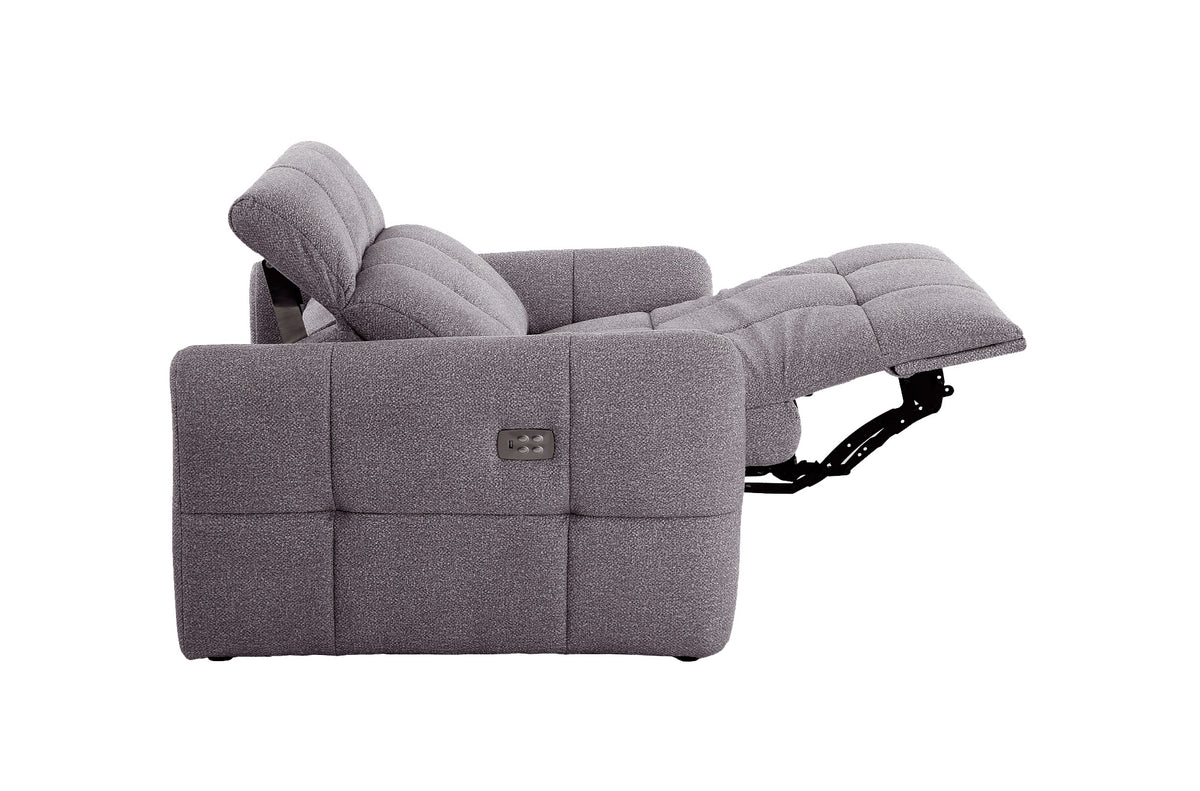 Sillon Relax Electrico Gustaf Tejido Leo Gris