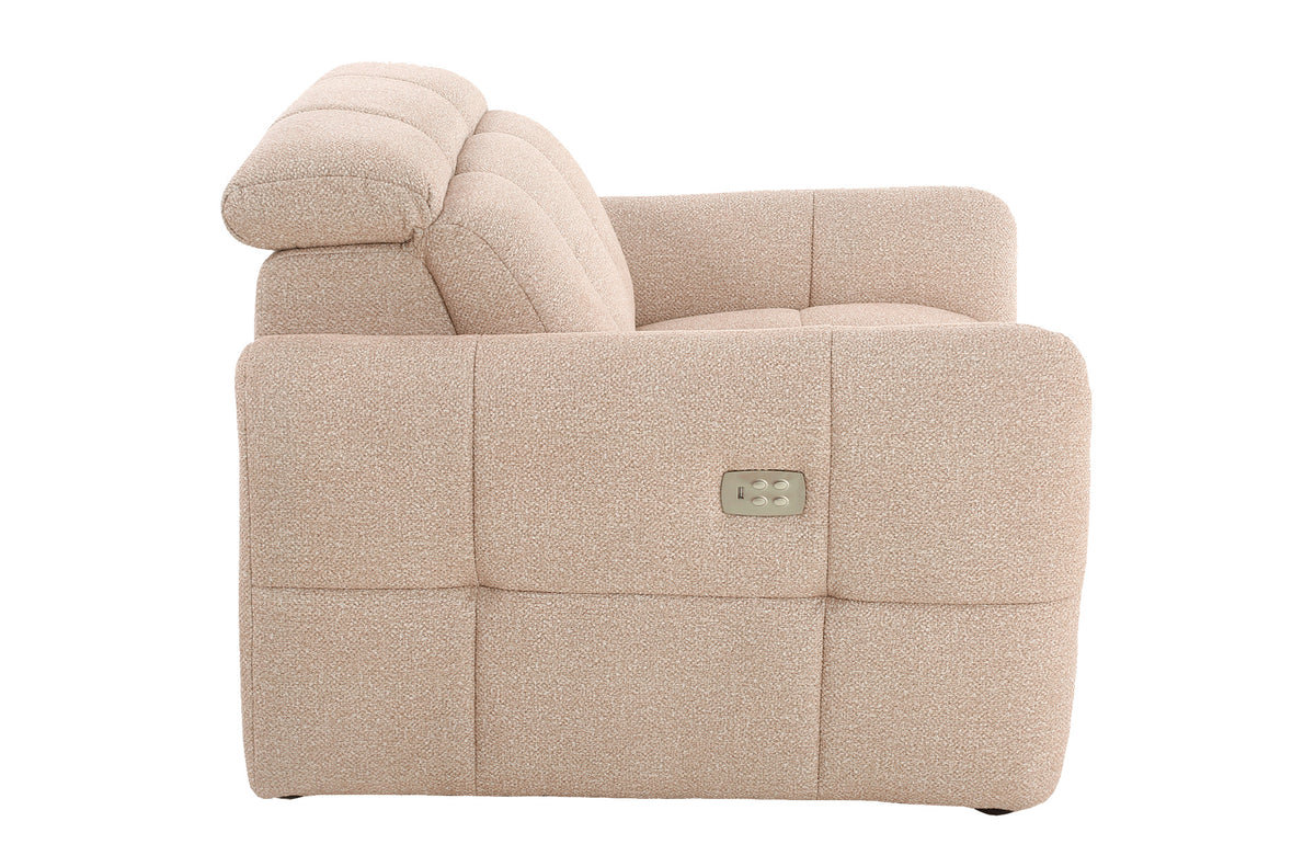 Sillon Relax Electrico Gustaf Tejido Leo Beige