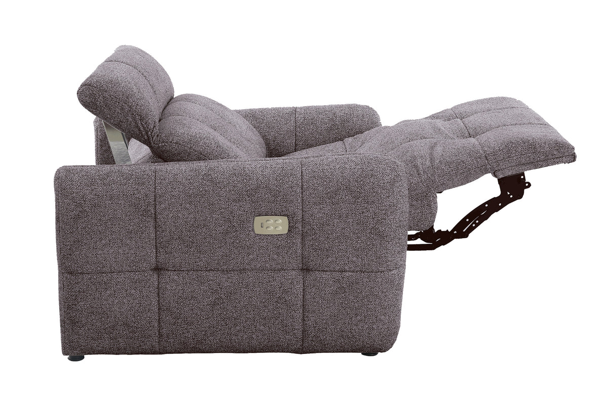 Sofa 3 Plazas 2 Relax Gustaf Tejido Gris