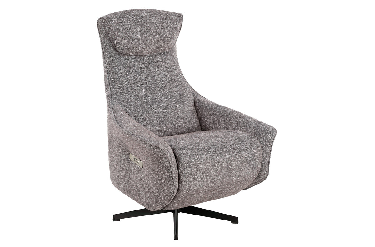 Sillon Relax Electrico Zero Gravity Tejido Leo Gris