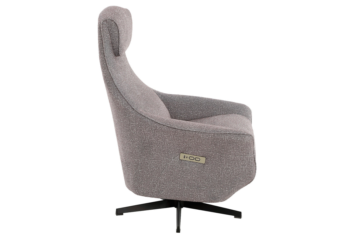 Sillon Relax Electrico Zero Gravity Tejido Leo Gris