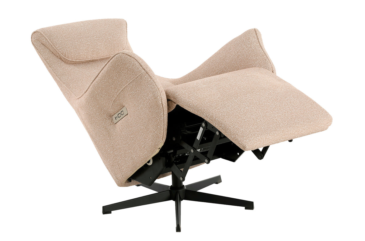 Sillon Relax Electrico Zero Gravity Tejido Leo Beige