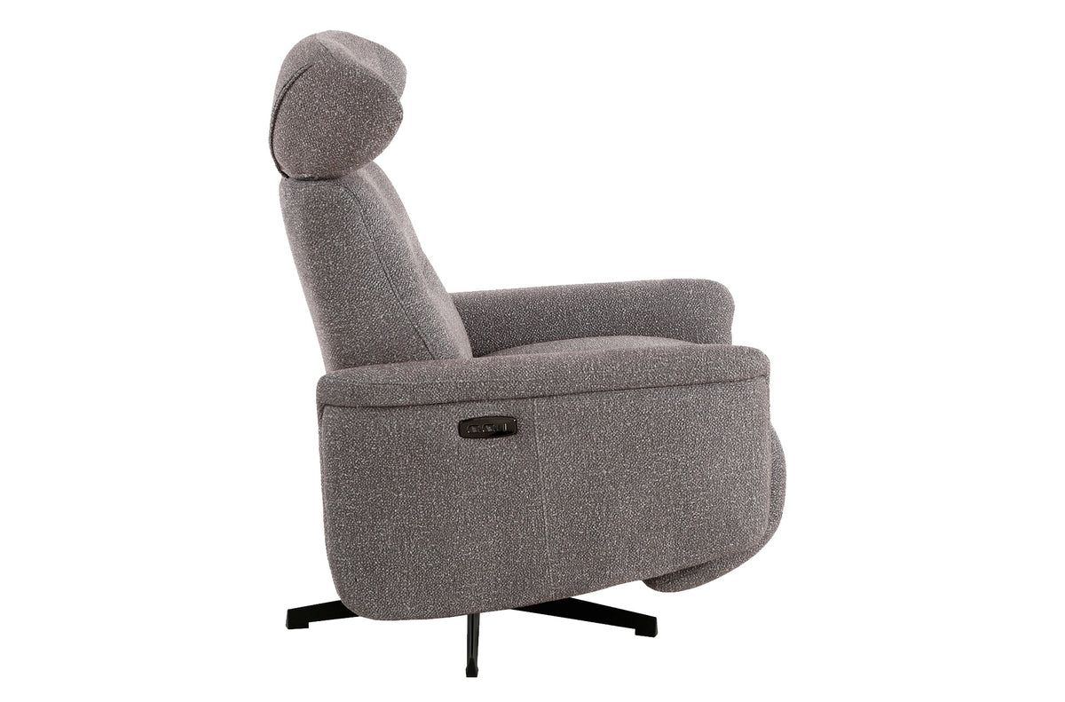 Sillon Relax Eléctrico Valter Tejido Gris