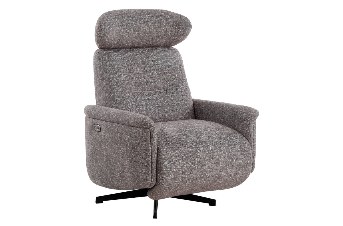 Sillon Relax Eléctrico Valter Tejido Gris