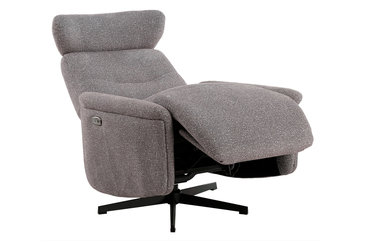 Sillon Relax Eléctrico Valter Tejido Gris
