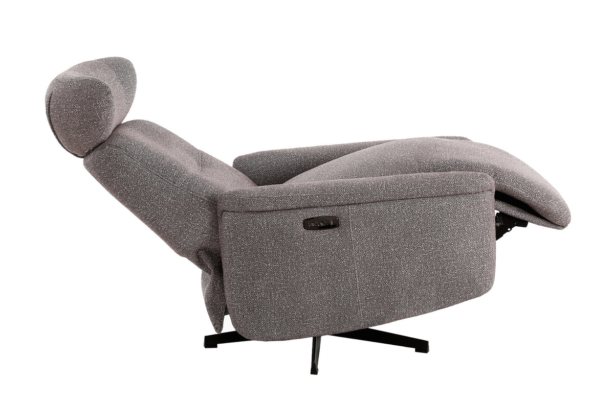 Sillon Relax Eléctrico Valter Tejido Gris