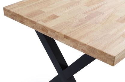 MESA COMEDOR FIJA NUEVA YORK 140 x 80 CM  ROBLE / NEGRO