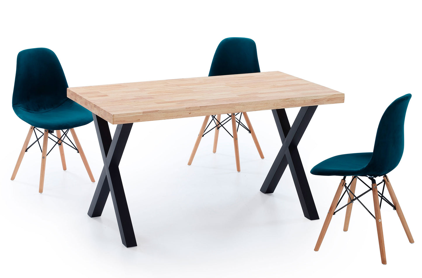 MESA COMEDOR FIJA NUEVA YORK 140 x 80 CM  ROBLE / NEGRO