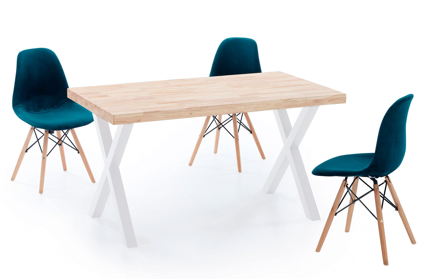 MESA COMEDOR FIJA NUEVA YORK 140 x 80 CM  ROBLE NORDISH / BLANCO