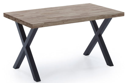 MESA COMEDOR FIJA NUEVA YORK 140 x 80 CM  ROBLE AMERICAN / NEGRO