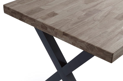 MESA COMEDOR FIJA NUEVA YORK 140 x 80 CM  ROBLE AMERICAN / NEGRO