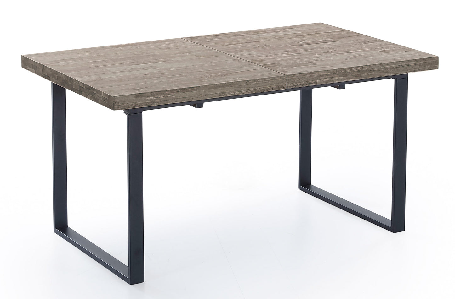 MESA COMEDOR EXTENSIBLE OPORTO 140/180 x 80 CM ROBLE AMERICAN / NEGRO