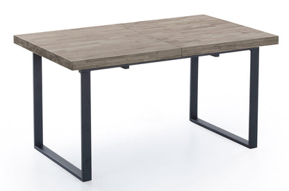 MESA COMEDOR EXTENSIBLE OPORTO 140/180 x 80 CM ROBLE AMERICAN / NEGRO