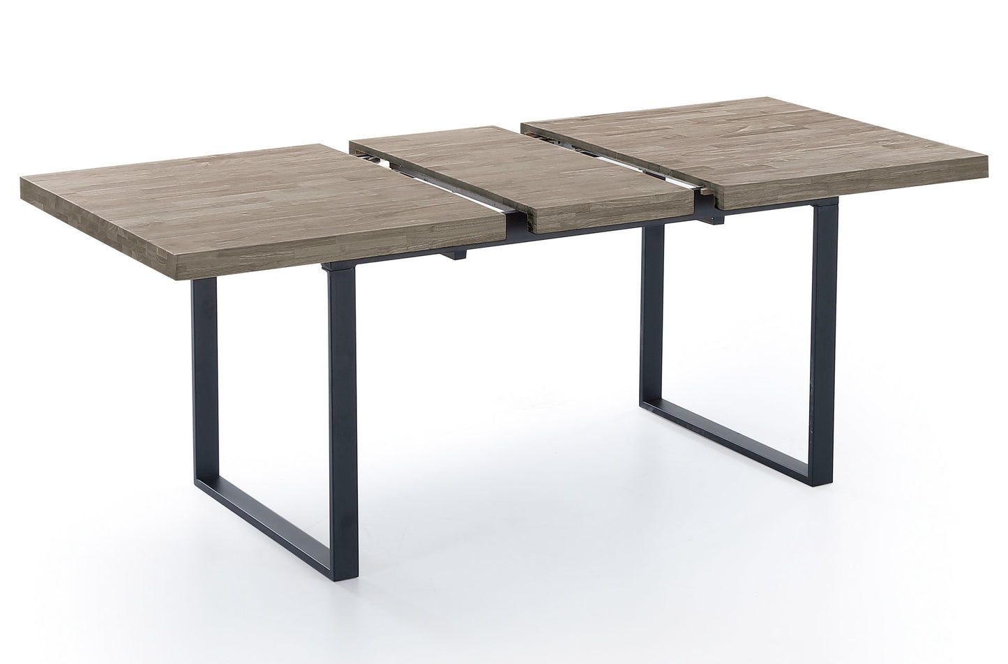 MESA COMEDOR EXTENSIBLE OPORTO 140/180 x 80 CM ROBLE AMERICAN / NEGRO