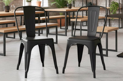 Silla comedor Tolix negro (Pack 4 unidades)