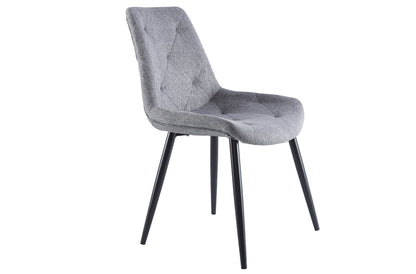 SILLA COMEDOR MARLENE TEJIDO GRIS / NEGRO (Pack 2 unidades)