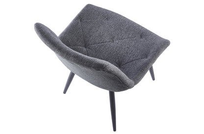 SILLA COMEDOR MARLENE TEJIDO GRIS / NEGRO (Pack 2 unidades)
