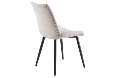 PACK x4 - SILLA COMEDOR HERMES TEJIDO BEIGE / NEGRO