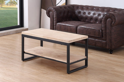 MESA CENTRO ELEVABLE Y EXTENSIBLE TERRA 100 x 45 CM ROBLE NORDISH / NEGRO