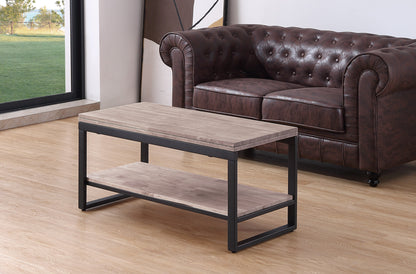 MESA CENTRO ELEVABLE Y EXTENSIBLE TERRA  100 x 45 CM ROBLE HONEY / NEGRO