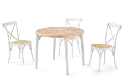 MESA COMEDOR REDONDA EXTENSIBLE 100/140/180 CM BORA BORA NORDISH / BLANCO