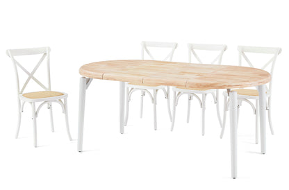 MESA COMEDOR REDONDA EXTENSIBLE 100/140/180 CM BORA BORA NORDISH / BLANCO