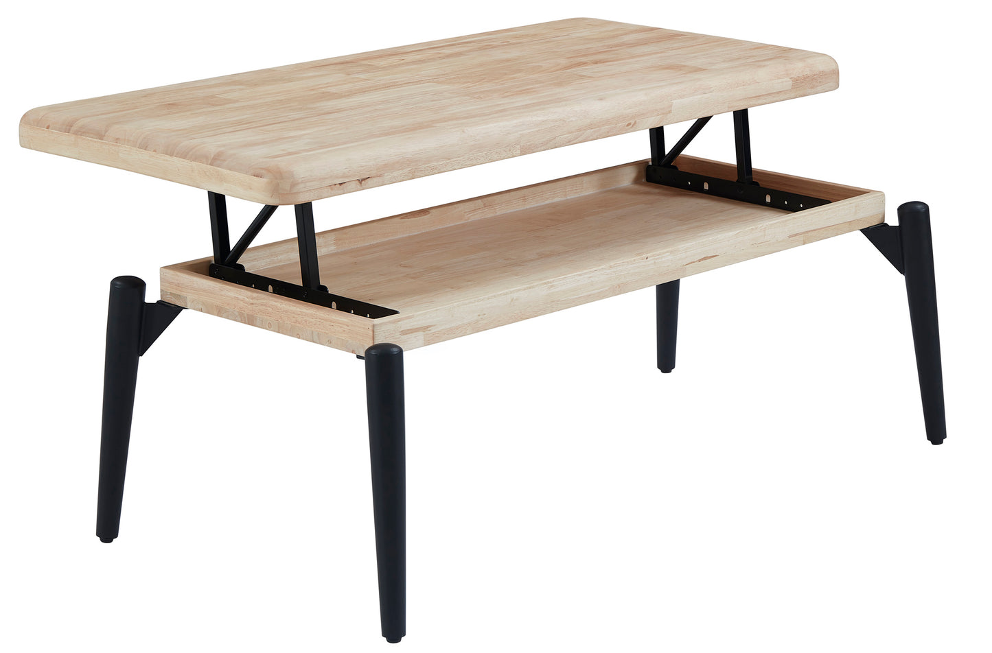MESA CENTRO ELEVABLE LUNA 120 x 60 CM ROBLE NORDISH / NEGRO