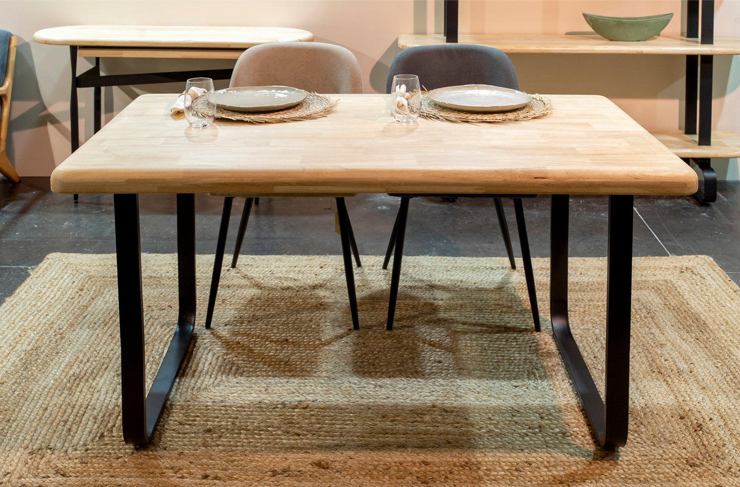 MESA COMEDOR FIJA YAKARTA 140 x 80 CM NORDISH / NEGRO