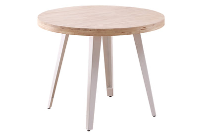 MESA COMEDOR REDONDA FIJA PARÍS 100 CM  ROBLE NORDISH / BLANCO