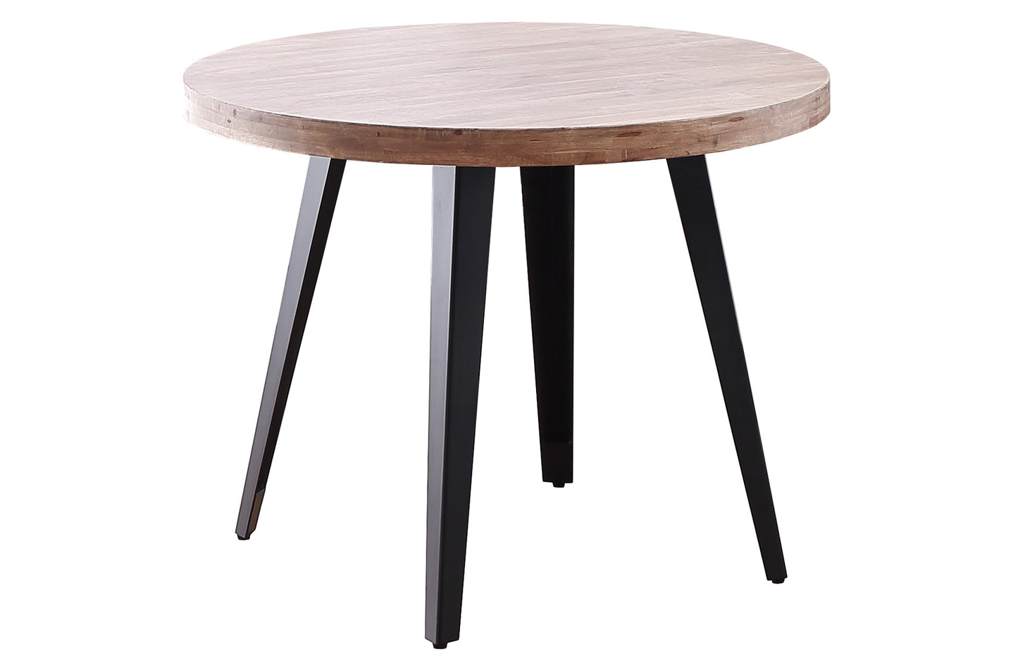 MESA COMEDOR REDONDA FIJA PARÍS 100 CM  ROBLE HONEY / NEGRO